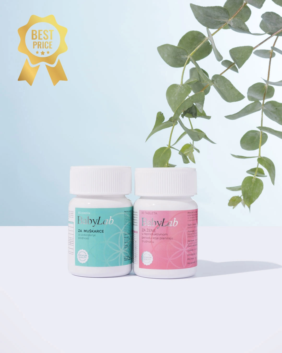 BabyLab Duo Paket suplementacije za plodnost za nju i njega